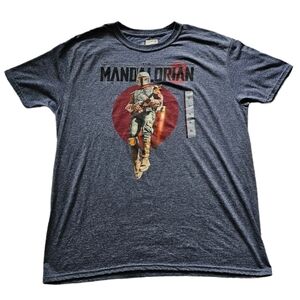 NEW Star Wars Mandalorian heather blue tshirt size XL